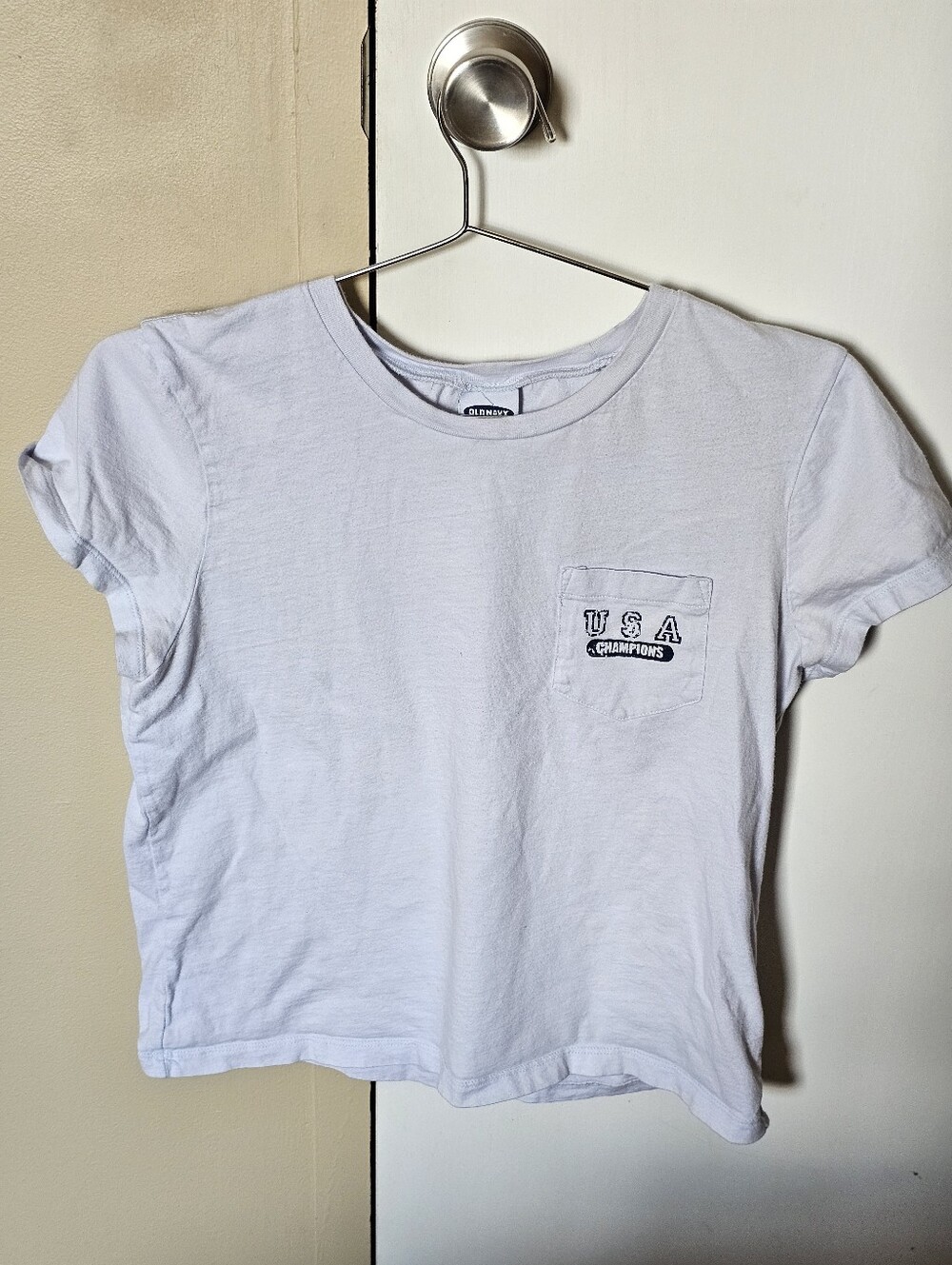 Junior Teen Girls Old Navy Y2K T-shirt - USA Champions Print - Size M Medium